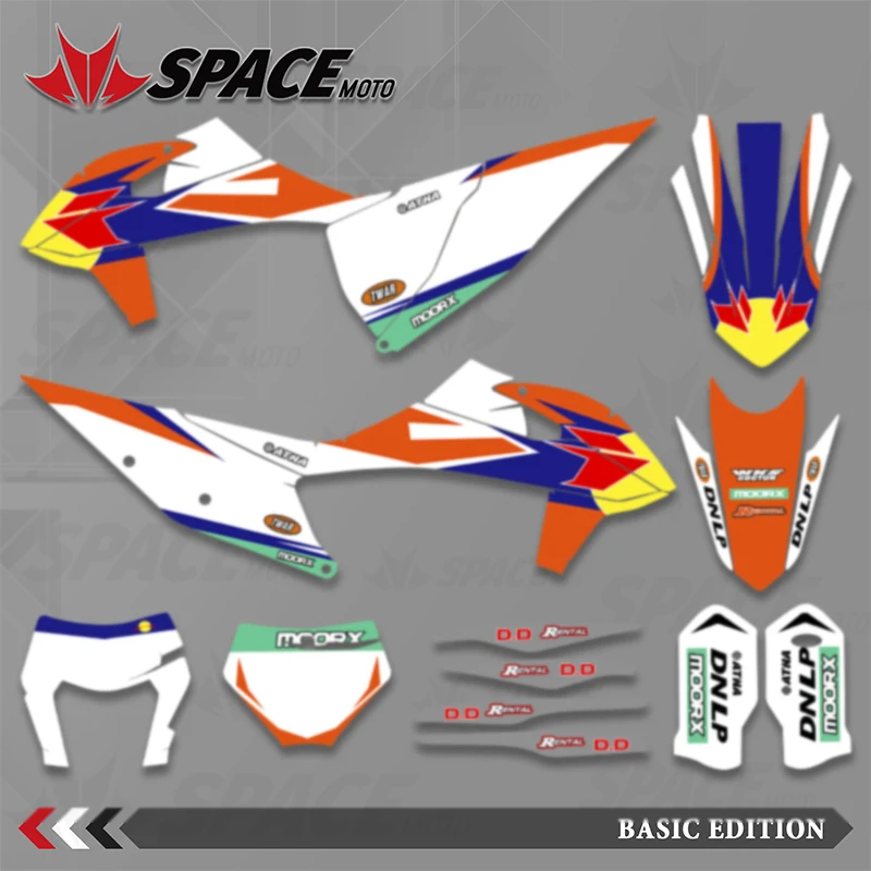 SPACE Motorcycle Graphics Decals Stickers Kits For KTM SX SXF XC XCF 250 300 350 450 2019 2020 2021 2022 EXC EXCF XCW 2020-2023