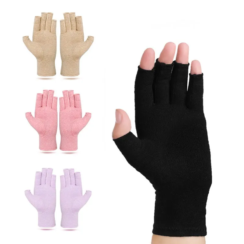 Guantes de compresión para artritis para hombres y mujeres, muñequera de terapia para alivio del dolor de túnel carpiano, dedo de mano, cálido,