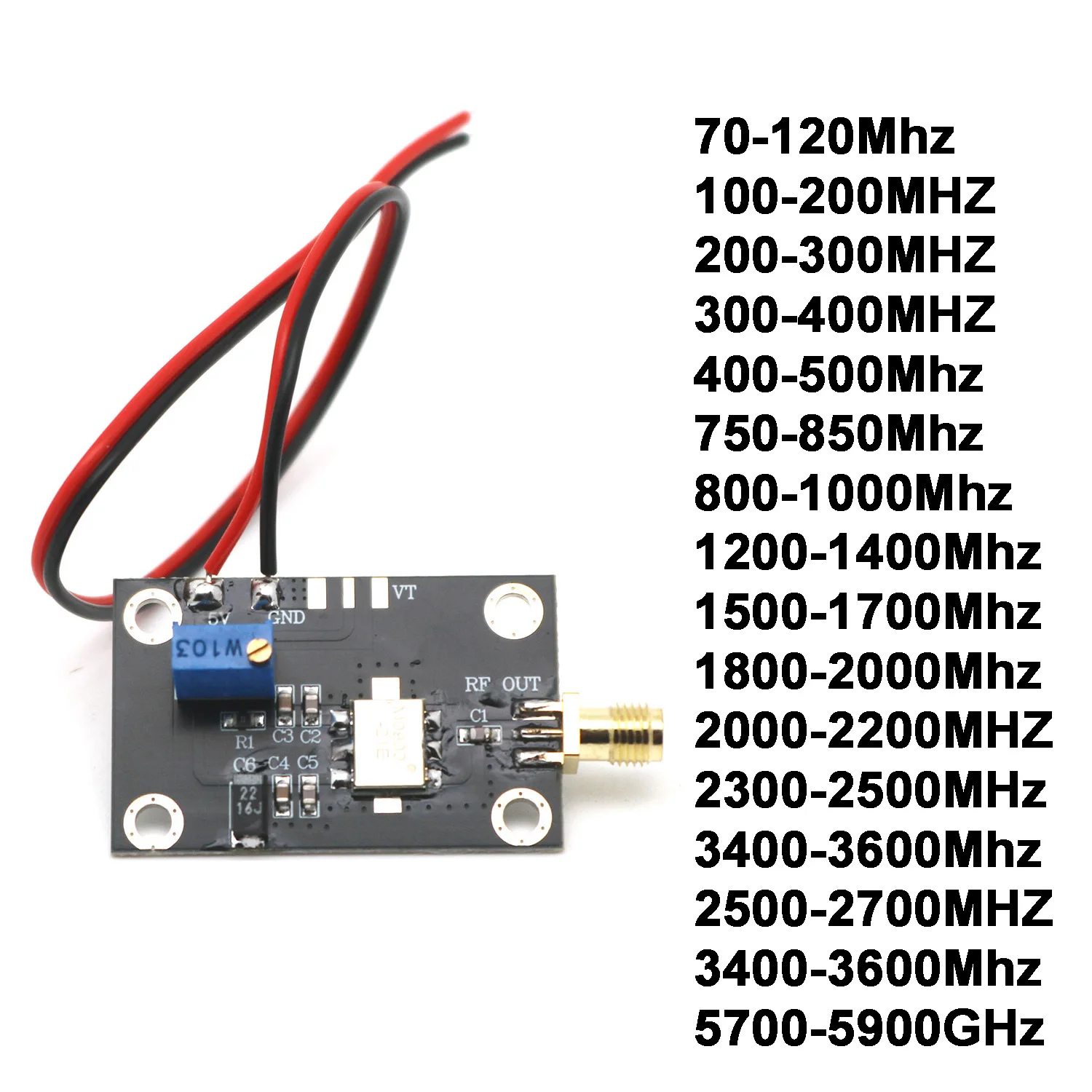 

70M-5.8Ghz VCO Module RF Voltage Controlled Oscillator Frequency Signal Source Radio Wireless Communication FM SW VHF UHF WIFI