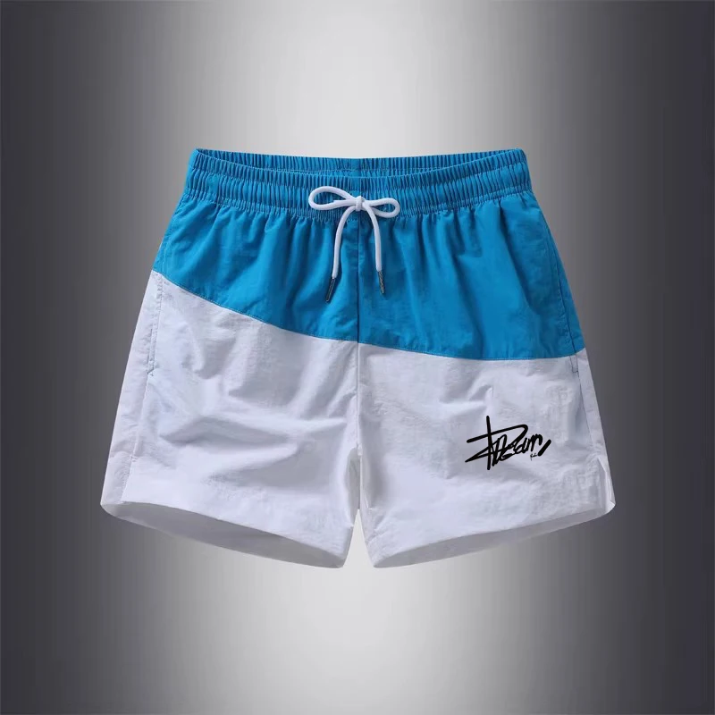 

American Baskeall orts Men Summer Thin Ice Silk Running Training Five-Quarter Loose Casual Sports Mid-Length orts