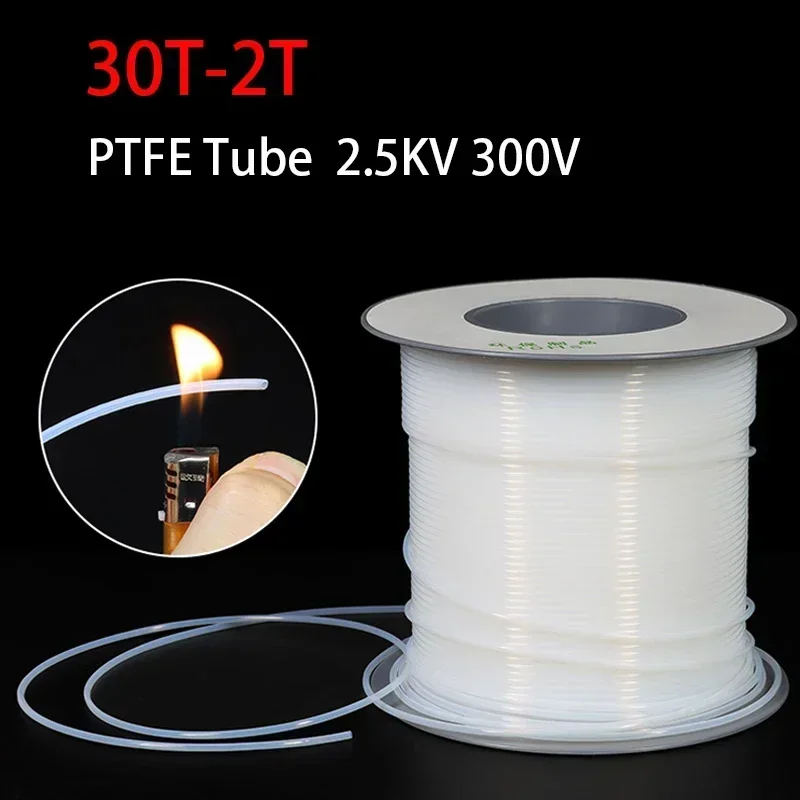 

1/5/10M 30T-2T PTFE Tube F46 Insulated Capillary Heat Protector Transmit Hose Rigid Temperature Corrosion Resistance 2.5KV 300V