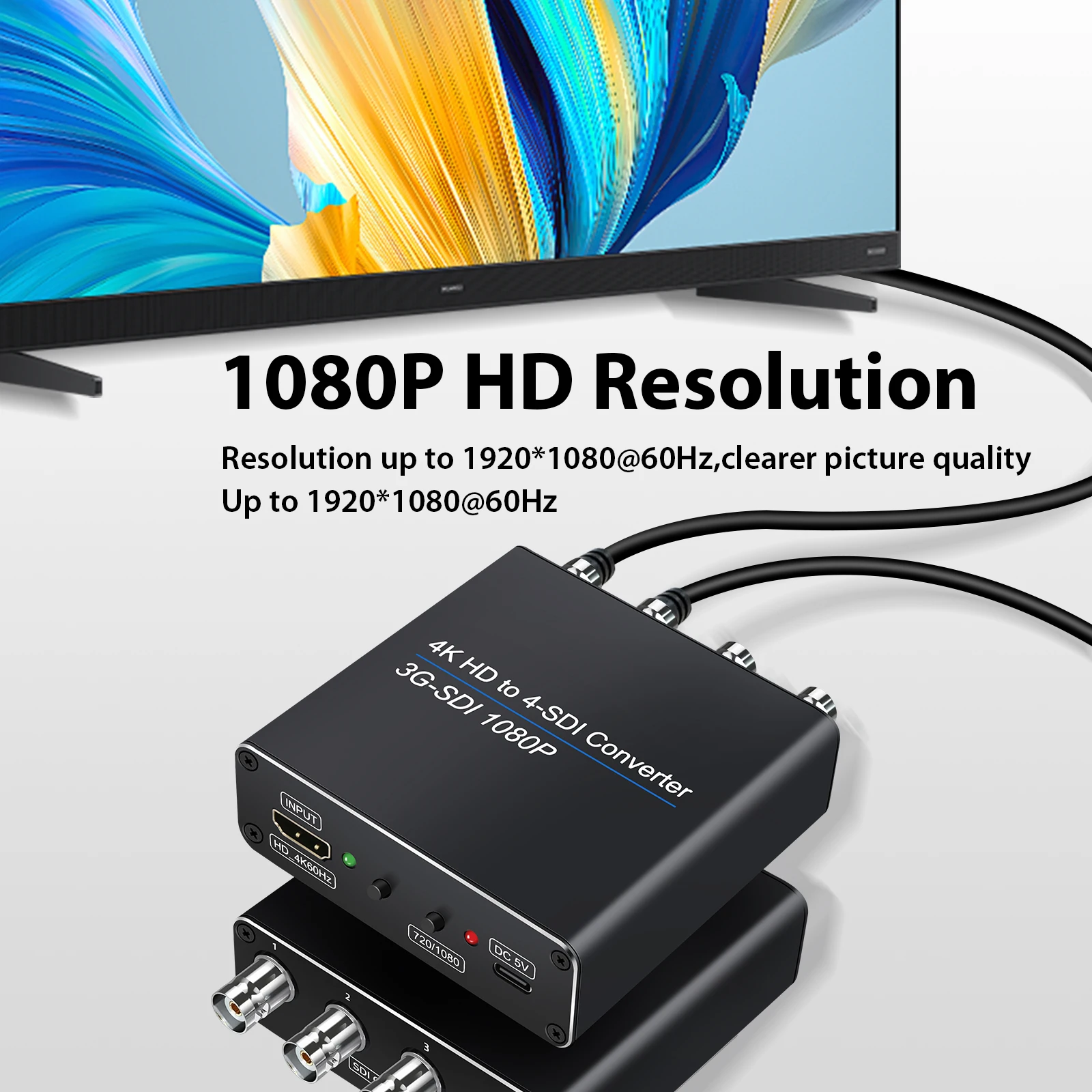 

Преобразователь 4K HDMI в 4xSDI/3G-SDI 1080P 3G-SDI для SDI/HD PS4/5 DVD TV box HD-камера