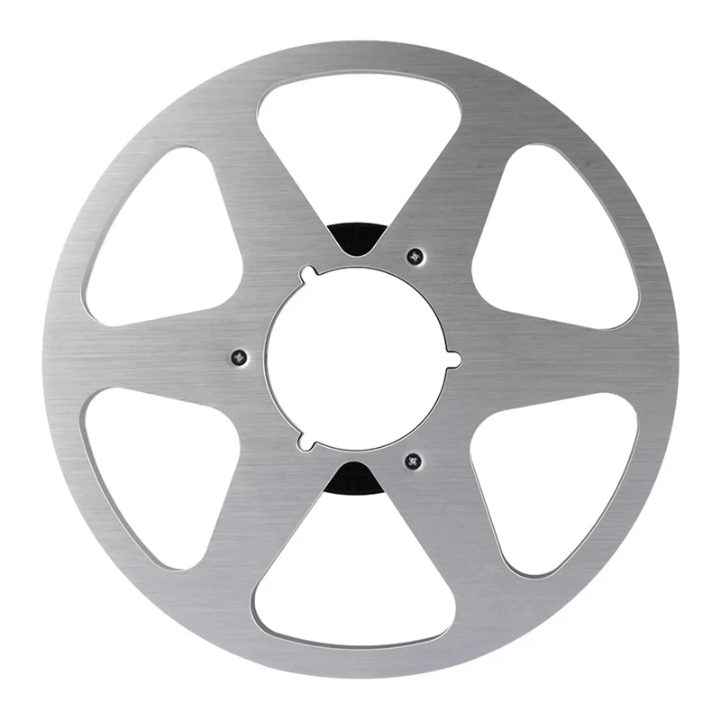 

7Inch Open Reel Empty Tape Reel Metal Tape Reel 6 Hole Open Reel Audio Aluminum Takeup Reel