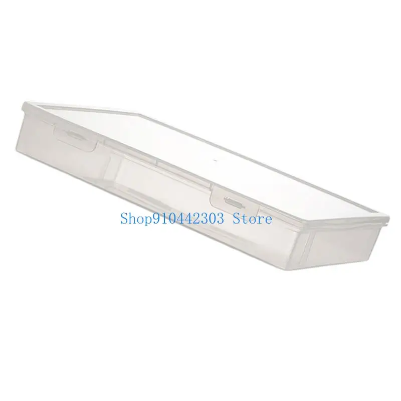 

L4MD Large Clear Document Organiser Double Buckles Closure Stackable Storage Box for Book Certificates School Office Supplies