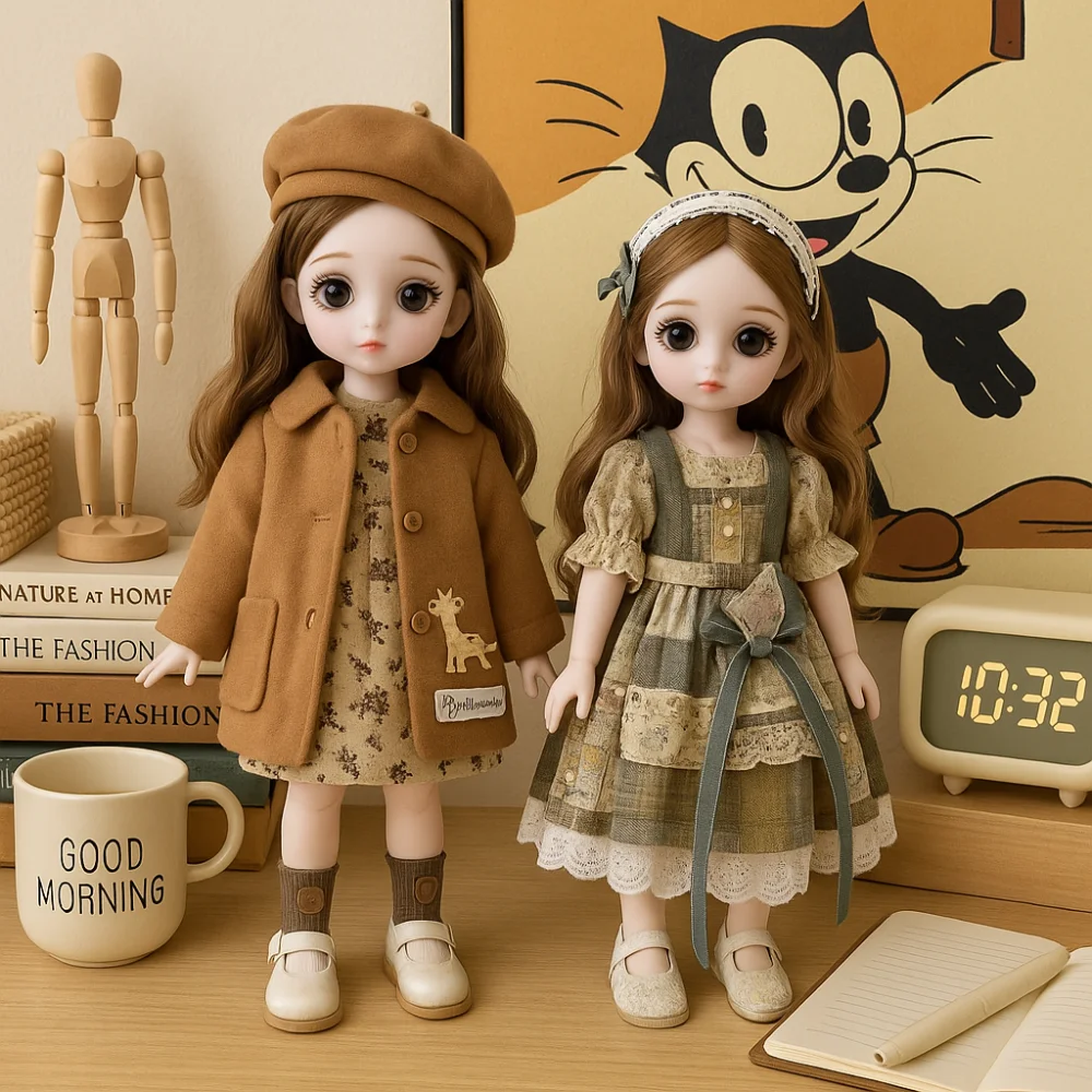 1/6 sd 30cm boneca bjd com roupas olhos atraentes com peruca compõem princesa vestir-se bonecas bjd bola articulada elegante