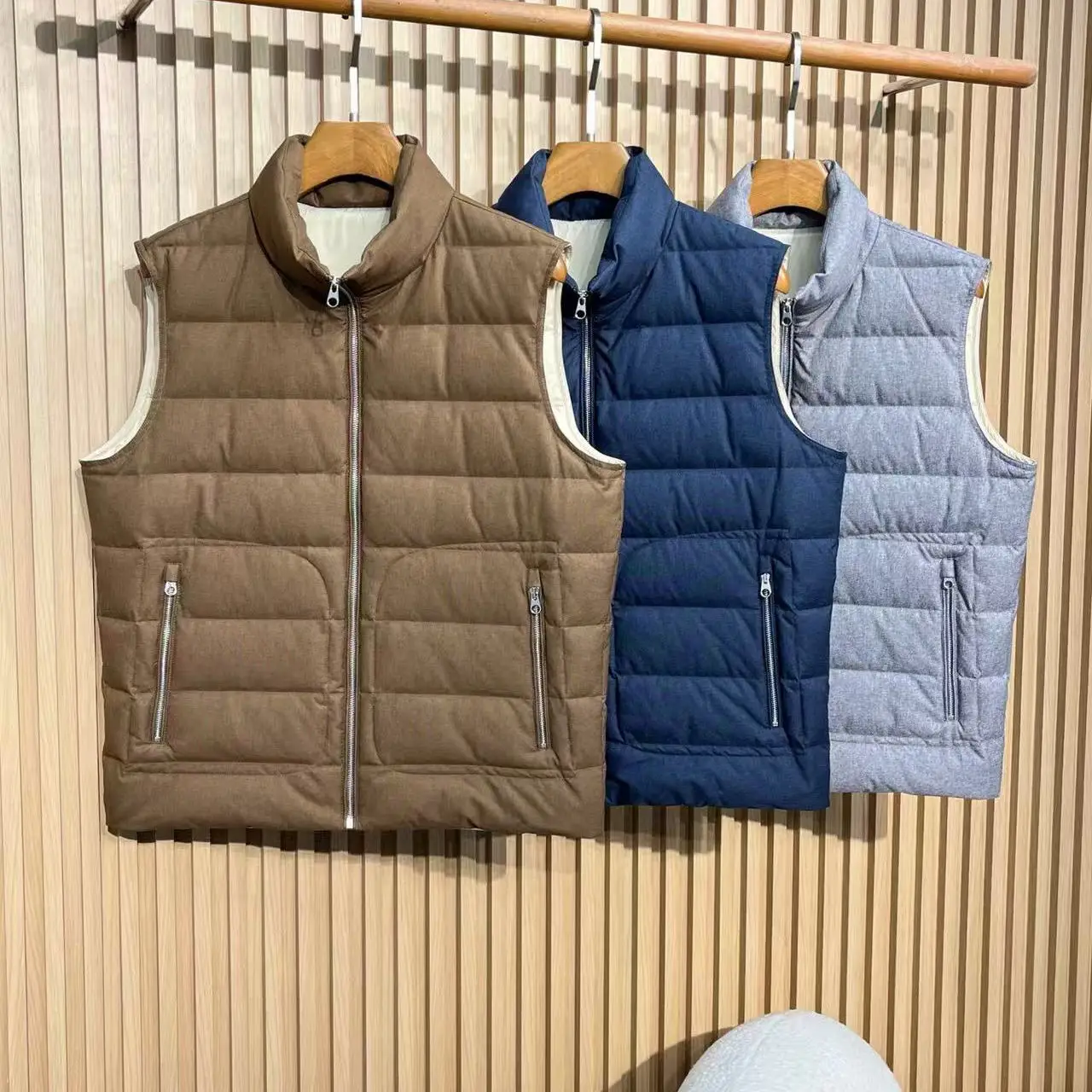 

BC итальянская мужская одежда, осенне-зимний новый жилет со старыми деньгами и воротником-стойкой, пуховый жилет, деловой повседневный жилет, куртка