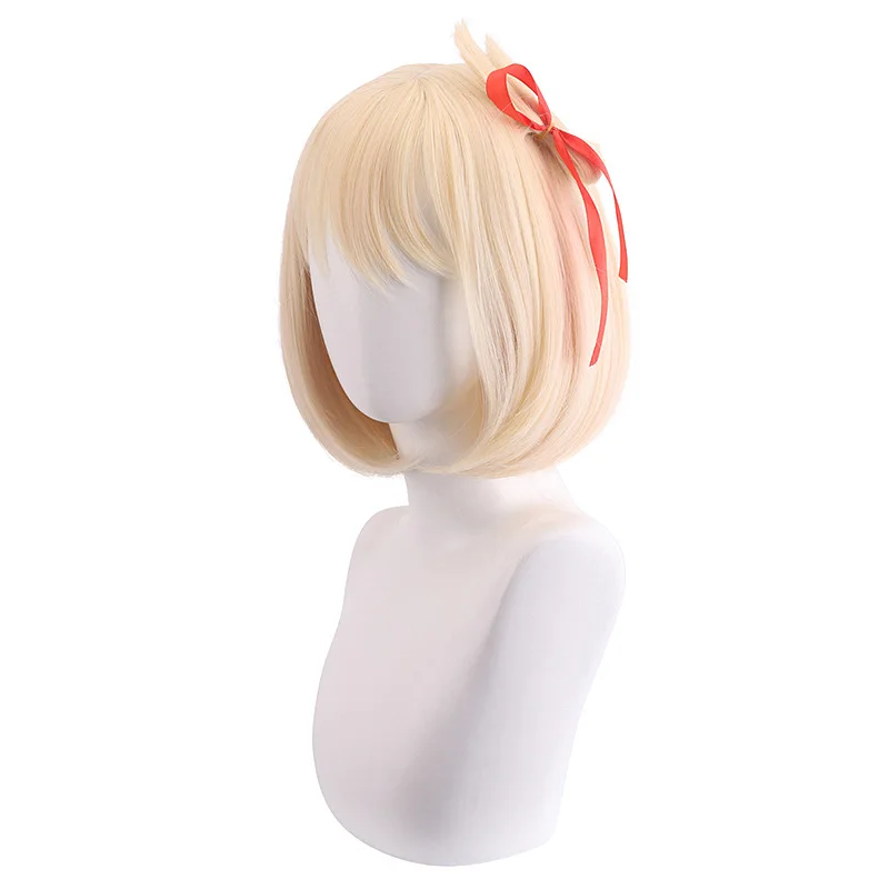 Short Bob Synthetic Wig Red Cosplay Hair Wig for Women Heat Resistant Fiber Daily Party Anime Costume