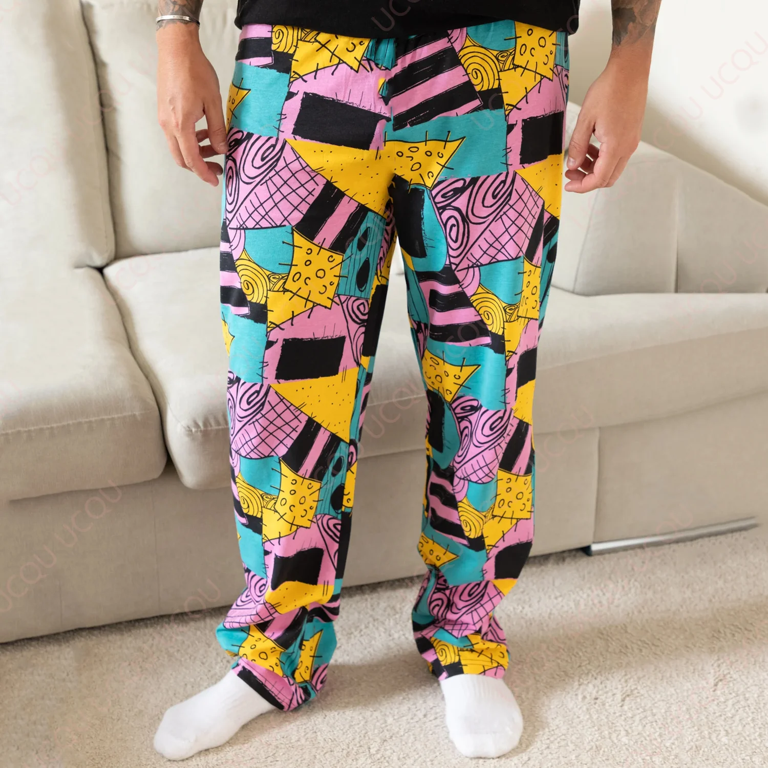 

Disney The Nightmare Before Christmas Sally Pants Unisex Beach pants Close Trousers Home Clothes Loose Casual Sleeping Pants