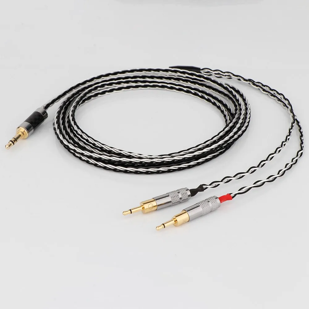 하이파이 오디오 이어폰 케이블, HD700 4 핀 XLR용, 6N 단결정 실버, 밸런스 헤드폰 업그레이드 케이블, 2.5mm, 4.4mm