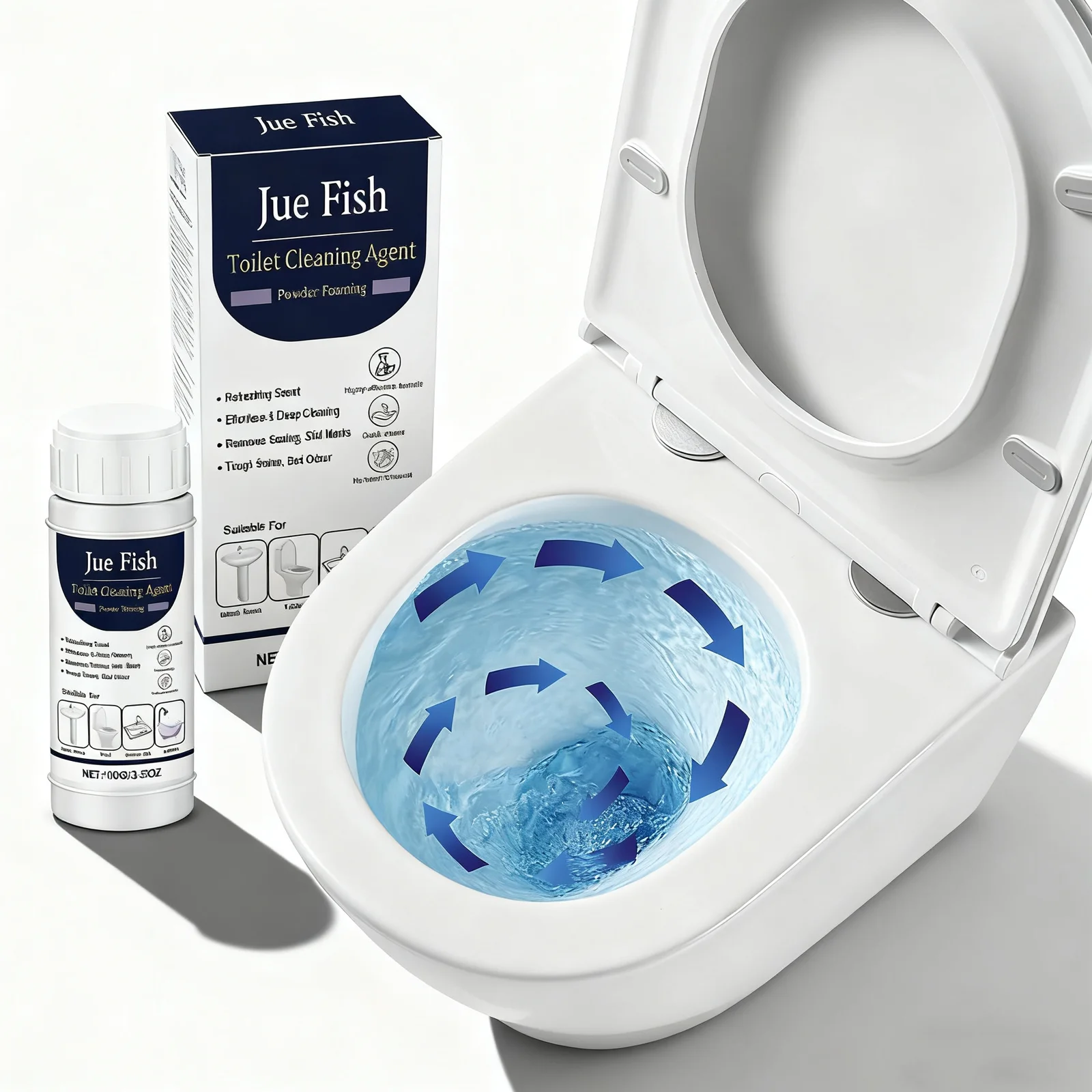 

Jue Fish 100g Toilet Foam Cleaner Gently Cleans Toilet Scale Ttains Without Damaging Glaze Foam Cleaning