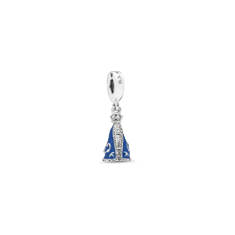 New Fine Bead 925 Silver Plat Eiffel Tower Cross Religion safety Pendant Dangle For original  Charm DIY Jewelry Bracelet