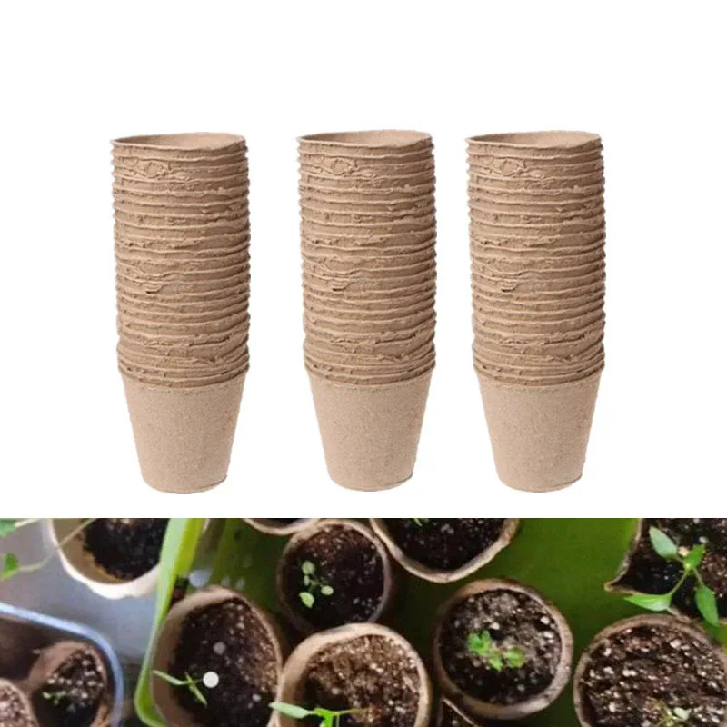 Nursery Cup Paper Pot Plant Starting Flower Kit Organic Biodegradable Eco-Friendly Cultivation Home Garden Supplies Tools 6cm B4