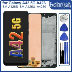 Super AMOLED LCD voor Samsung Galaxy A42 5G Lcd Touch Screen Digitizer Vervanging voor Samsung A42 5G A426B A426U Scherm