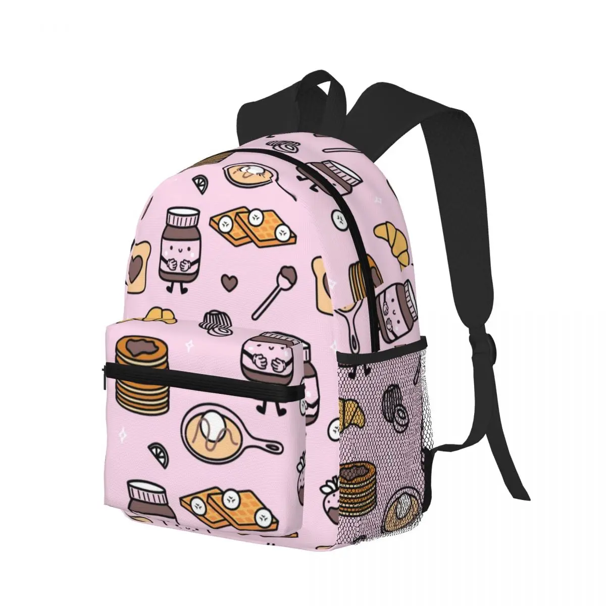 

Funny Nutella Student Backpack School Bag Hiking Travel Daypack for Men Women Bookbag Shoulder Bags