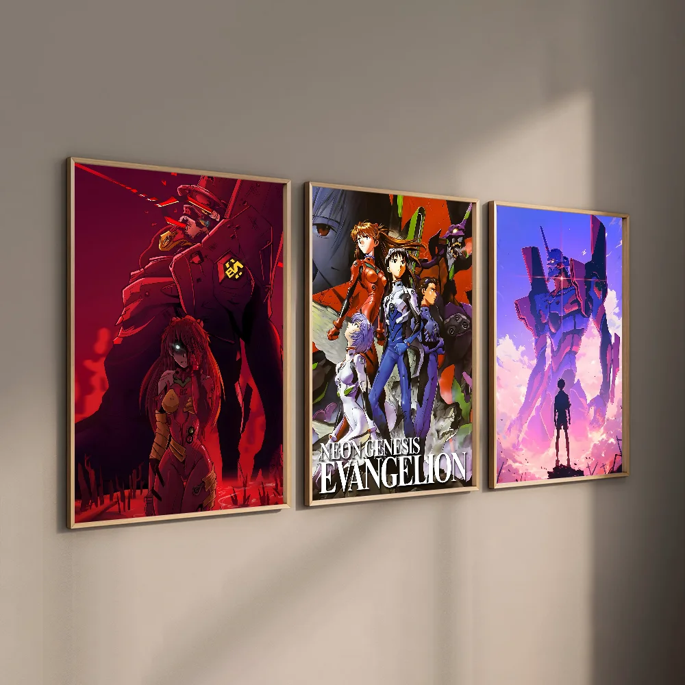 N-Neon G-Genesis E-Evangelion Anime Poster HD art sticky wall waterproof home living room bar decoration