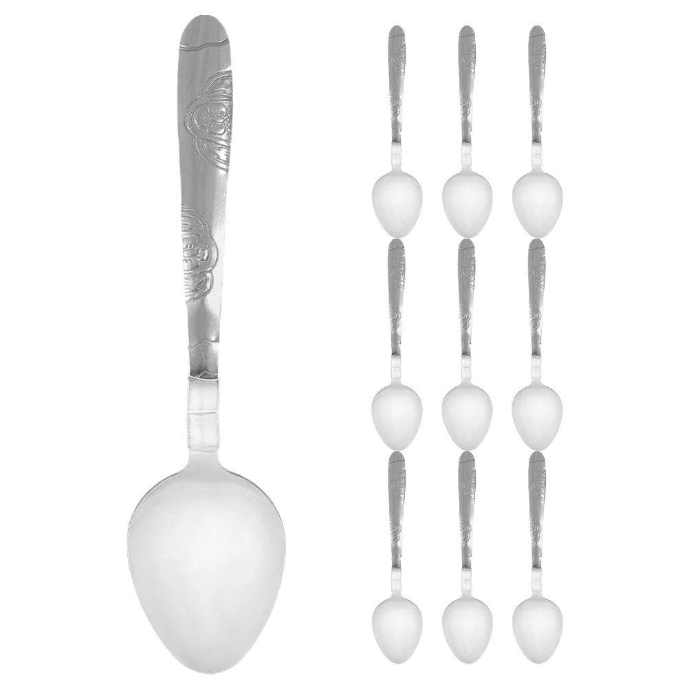 

10pcs Bending Spoon Prop Props Mind Bending Spoon Metal Kids Toy Party Trick Clowns Silver Color