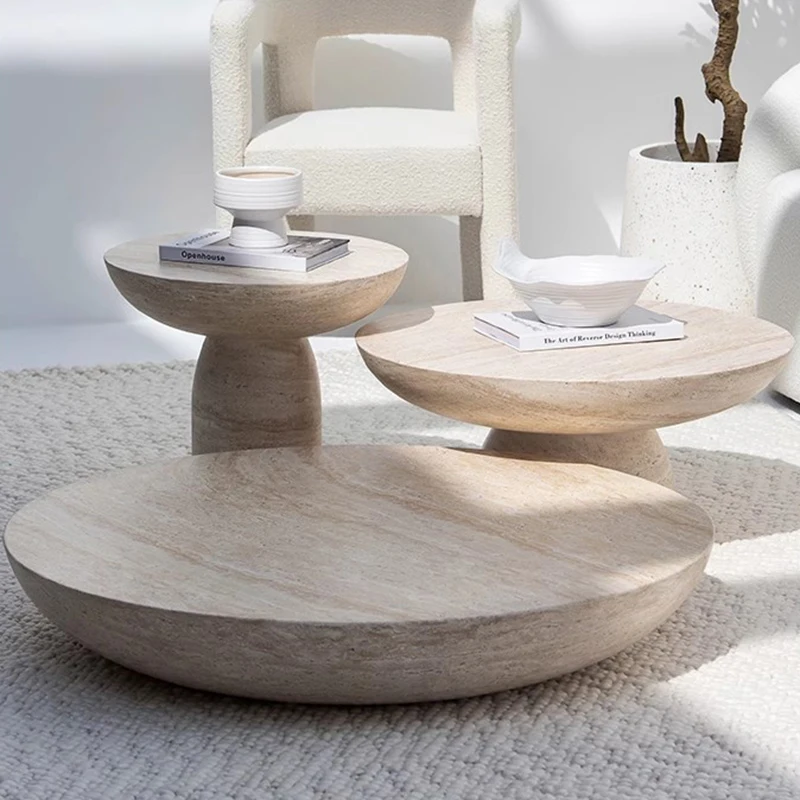 

Unique Italian Coffee Table Standing Aesthetic Round Clear Simple Coffee Table Wood Modern Mesa Auxiliar Postmodern Furniture