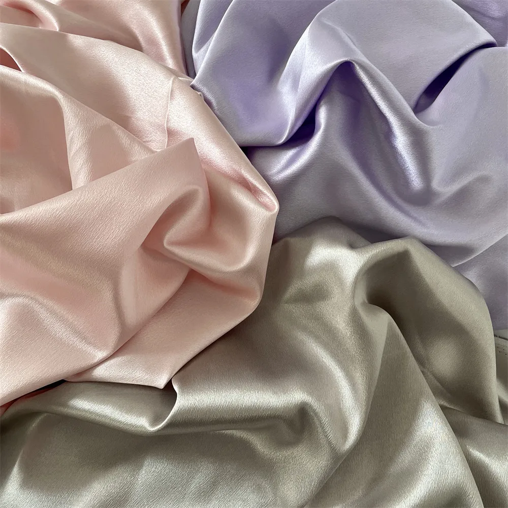 

Luxury Champagne Silk Satin Fabric Photographic Backdrop Elegant Shiny Backing Cloth for Telas Para Costura Fabrics for Sewing
