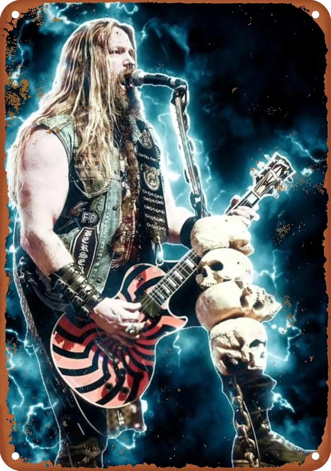 Legends Zakk Wylde Poster Vintage Metal Tin Sign Aluminum Signs Wall Art Home Decor Kitchen Poster Cafe Pub Plaque 8X12 Inch