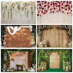 Wedding Scene Party Decoration Photocall Bridal Shower Backdrop Flowers Wall Floral Baby Birthday Photography Background