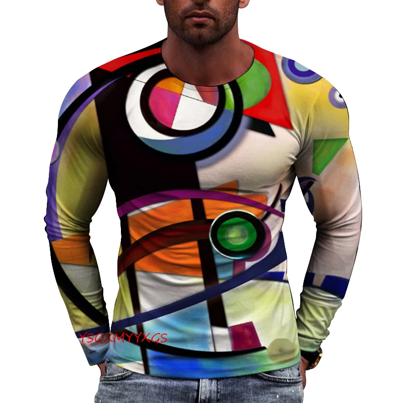 World Famous 3D Printed T-shirt Abstract Art Men\'s And Women\'s Street Hip Hop Round Neck Long Sleeve Fashion Casual Top Article