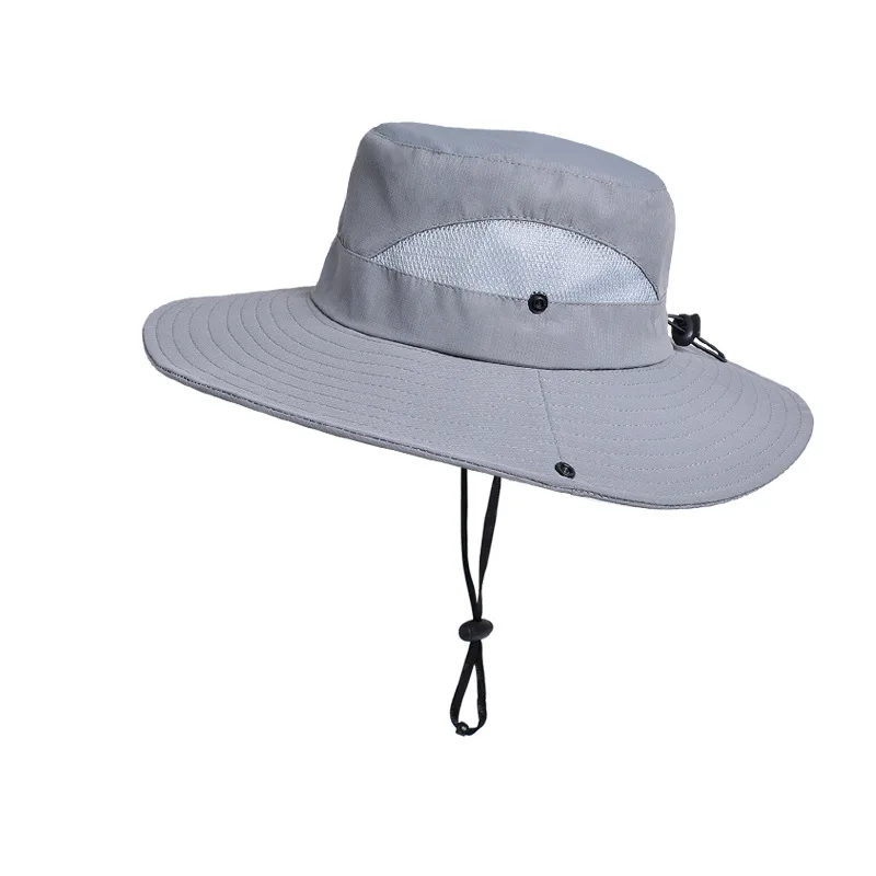 aliexpress fishing hat collapsible Summer Bucket Hat for Men Spring Outdoor Women Sun Hat Mesh Big Folding  Brim Adult Fisherman Hats Teenager Cap