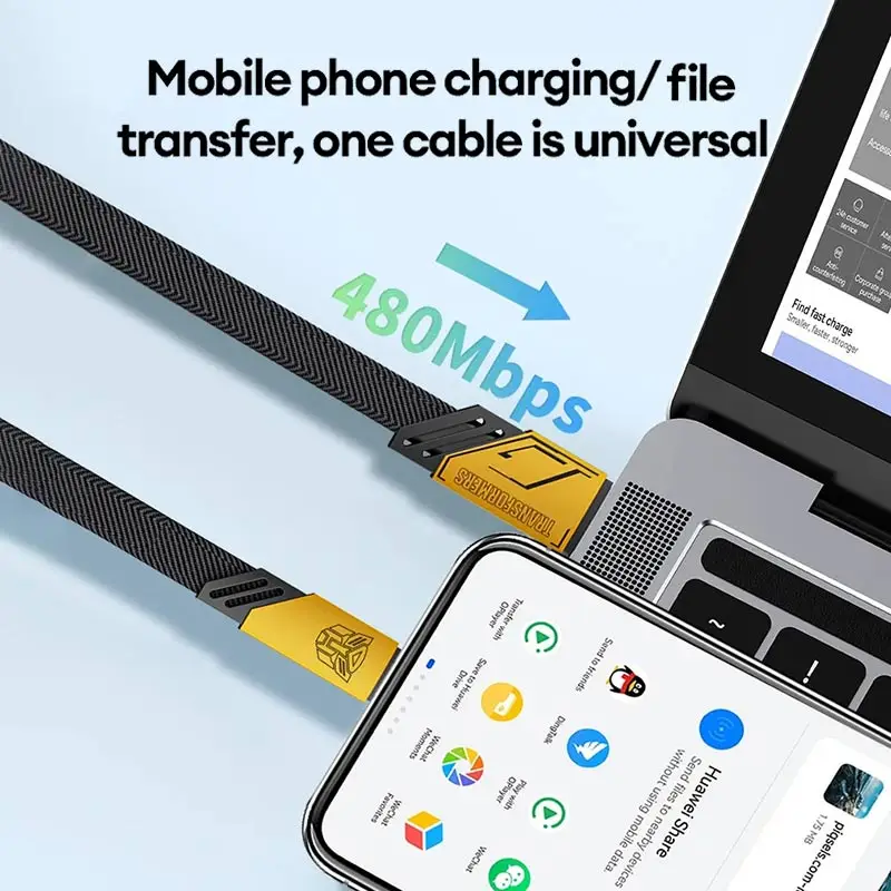 Transformers 6A Cavo USB Tipo C per Samsung Xiaomi Huawei Caricatore di ricarica rapida Cavo dati USB C Cavo di tipo C per Realme POCO