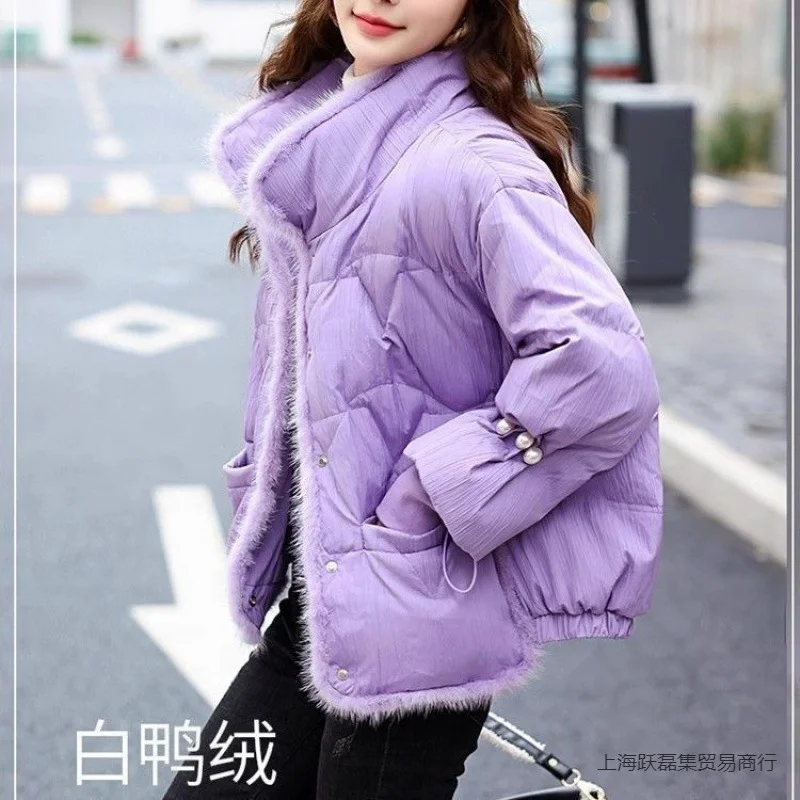 Women Jacket Light Luxury Short Lightweight Down Jacket 2024 Winter Coat Female Vacation Party Korean Style New Outerwears