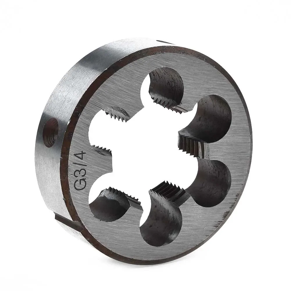 1Pcs HSS Pipe Threads Round Dies BSP 1/8 1/4 3/8 1/2 3/4 HSS High Speed Steel Pipe Thread BSP Round Die Hand Tools Tap Die