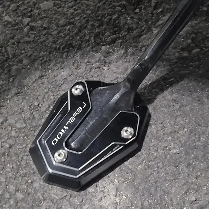 HONDA REBEL1100 DCT CMX1100 CM1100 Rebel 1100 2020-2024 2023 오토바이 액세서리 킥 스탠드 풋 사이드 스탠드 패드 플레이트