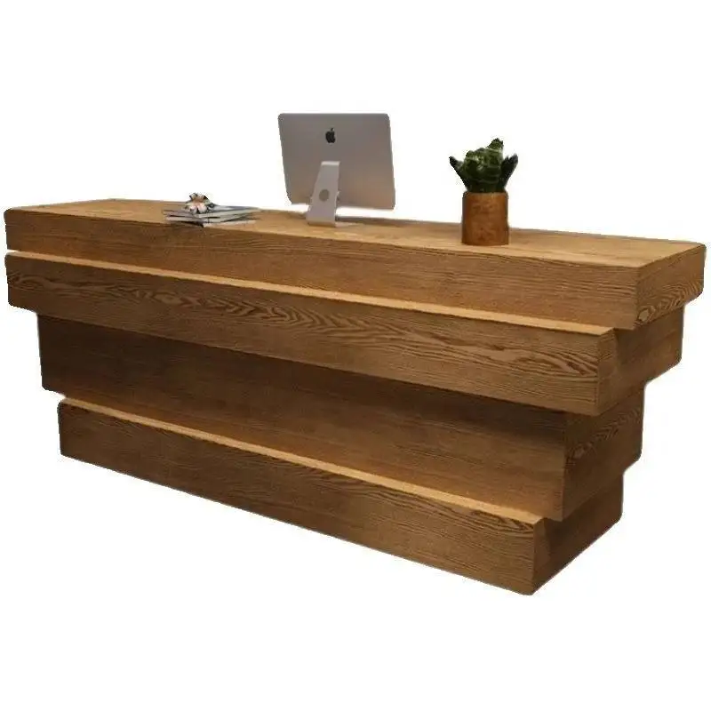 مكاتب الاستقبال الحديثة للمطاعم بشعار فاخر لعيادة أمين الصندوق مكاتب الاستقبال الأمامية الكلاسيكية مكتب أثاث Biurko Do Recepensione