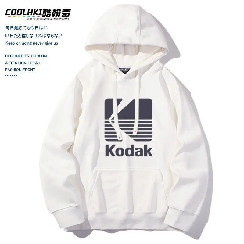 Kodak Black and White Film Photographer Hooded Sweater Men\'s and Women\'s Autumn and Winter Clothes Trend