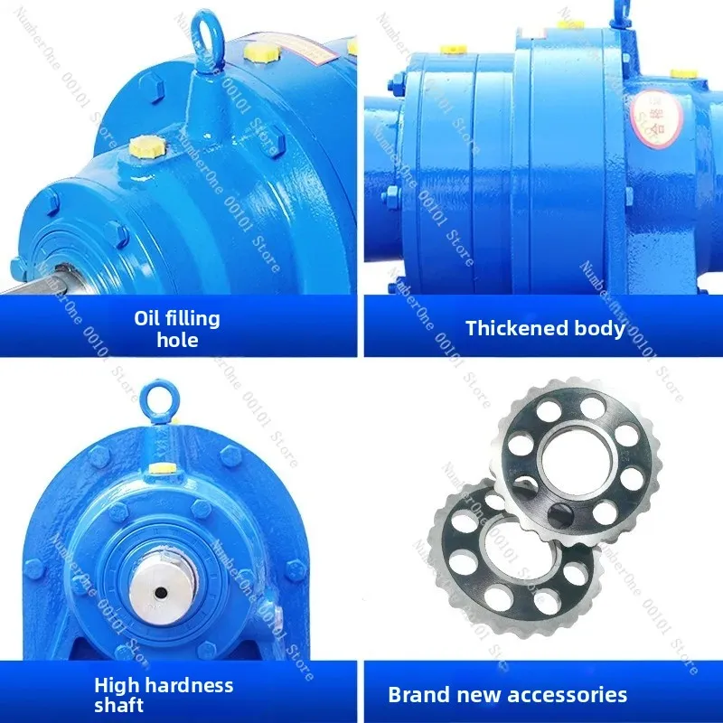 Cycloidal Pinwheel Reducer Vertical Horizontal Two Stage, Pure Copper Motor Integrated Gearbox High Torque Industrial