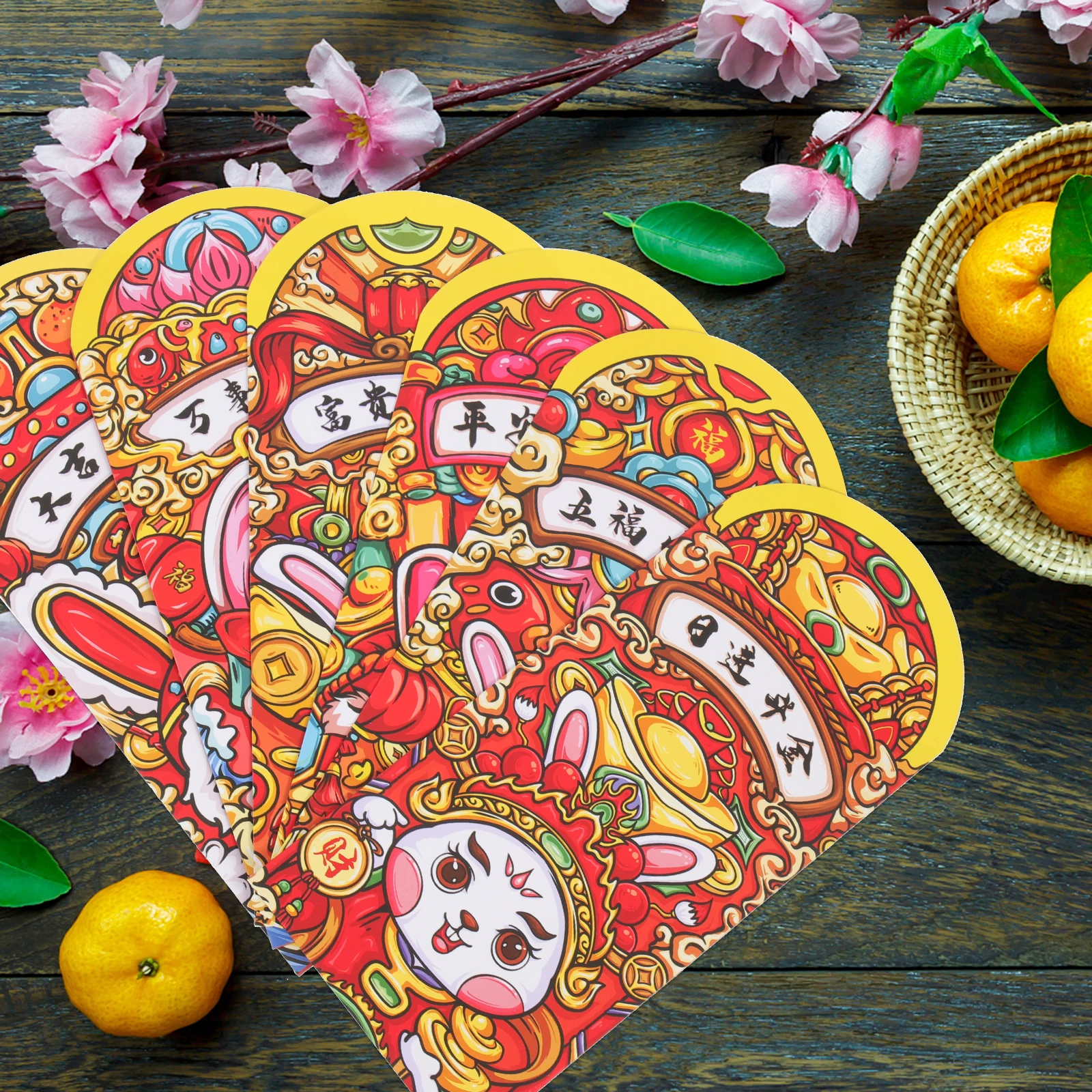

24 Pcs Year of Rabbit Red Envelopes 2023 Luck Money Bags Spring Festival Gift Chinese Style Cartoon Paper Envelope Lightweight