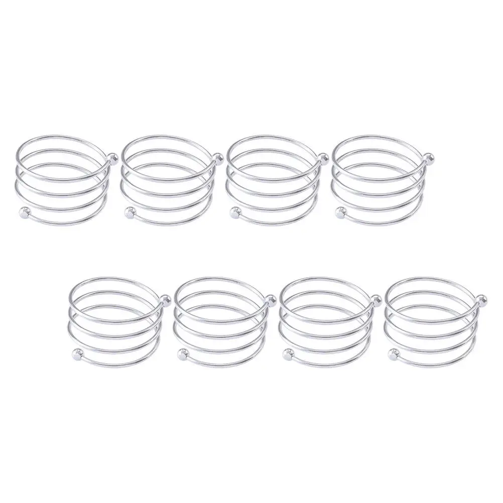 8pcs Metal Spiral Napkin Rings for Dining Table – Bright Colors, Fine Craftsmanship Table Decor Accessories