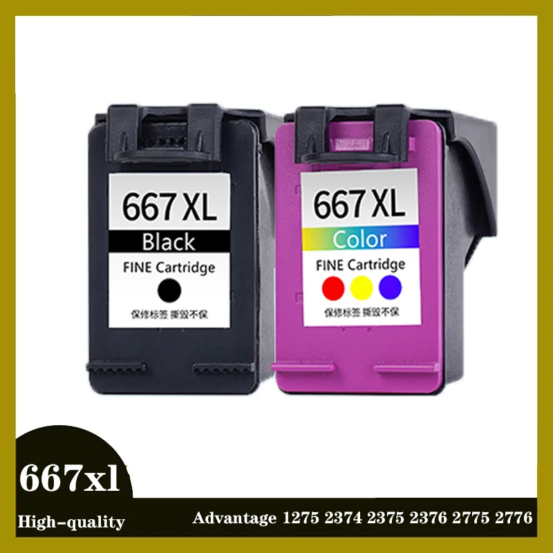 einkshop For HP 667xl 667 Ink Cartridge for HP667 667 xl DeskJet Ink Advantage 1275 2374 2375 2376 2775 2776 6475 6476 printer