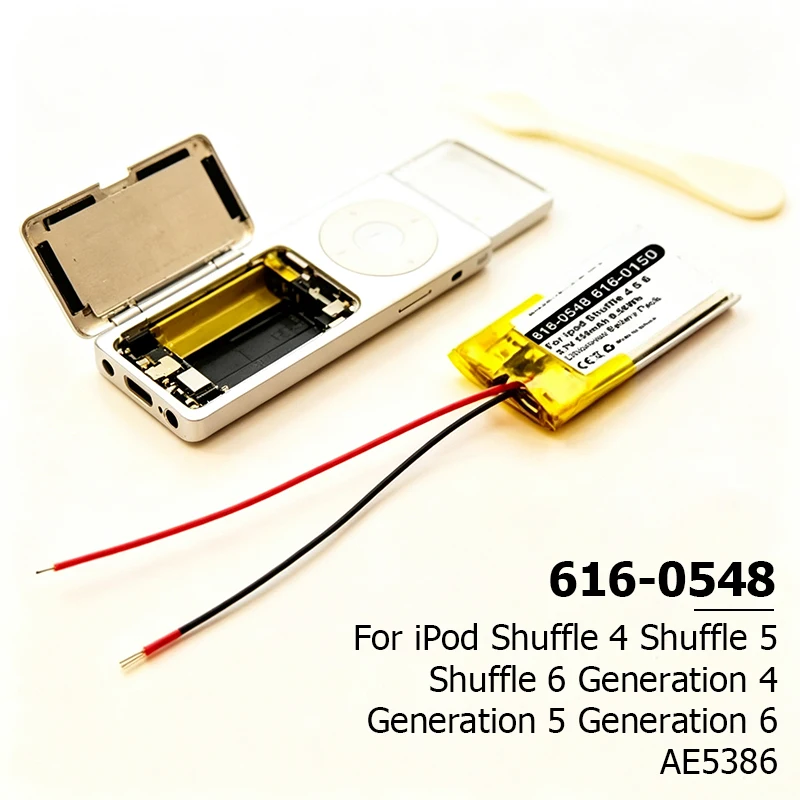 3.7V 616-0548 0.19Whr New Player Battery For ipod Shuffle 4rd 5rd 6rd Generation 4 5 6 With Tool