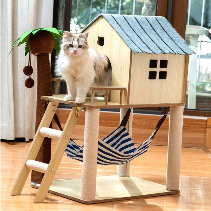 

Coconut Climbing Island Cat Shelf Cat Nest Cat Tree All-in-One Handmade Sisal Scratching Post Shelf