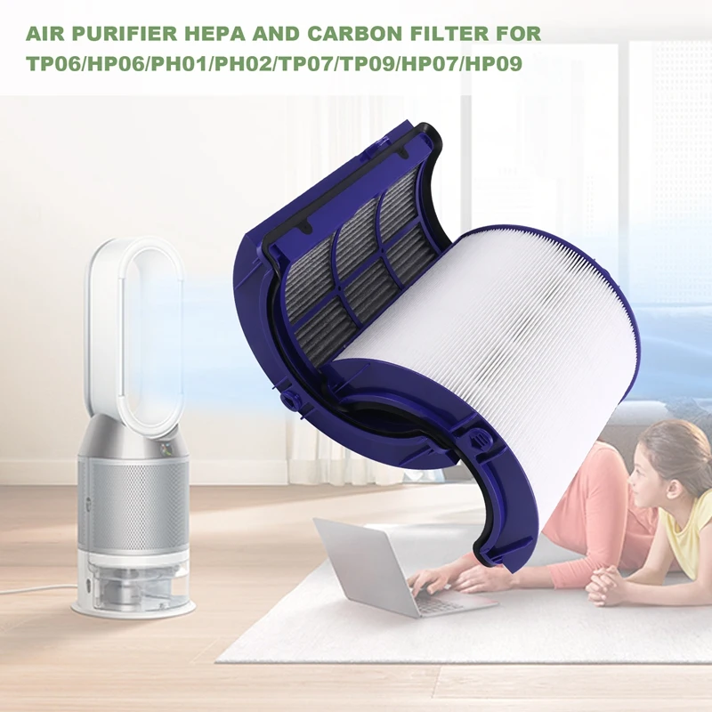 Air Purifier HEPA and Carbon Filter for TP06, TP09, HP06, PH01, PH02, TP07, HP07, HP09, 970341-01, 965432- 01-ABLM view 2