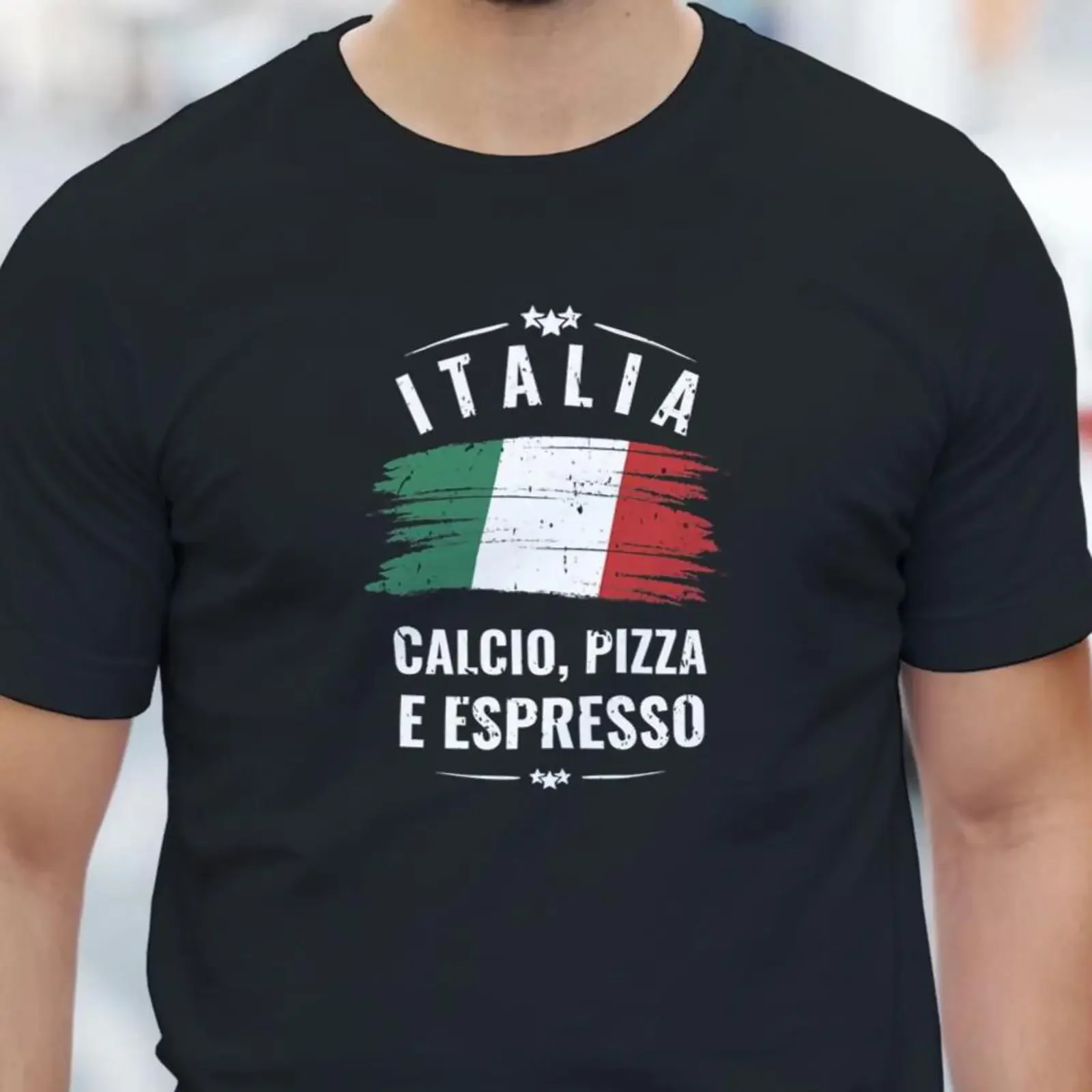 Funny Italy Calcio Pizza Espresso T Shirt Italian Pride  vintage Washed streetwear homme Stylish Comfortable Breathable