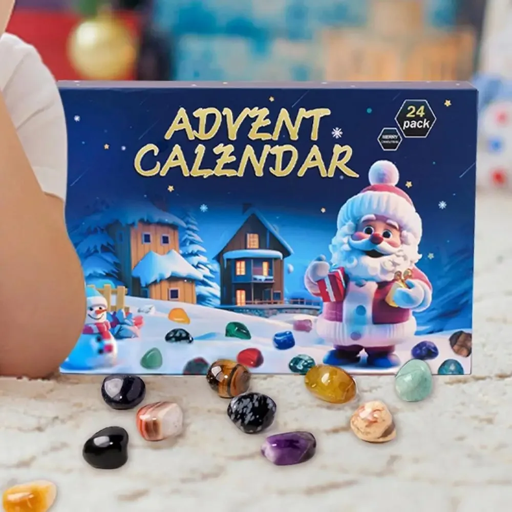 

Christmas Advent Calendar Blind Box Crystal Gem Advent Calendar Stones Christmas Gifts Christmas Countdown Gemstone Toys