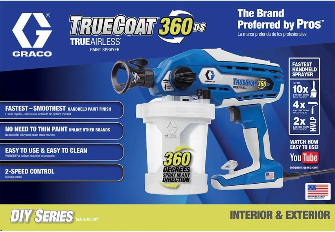 Imagem -03 - Pulverizador de Tinta Truecoat Cinza e Branco Graco 17a466 360 ds Pulverizador