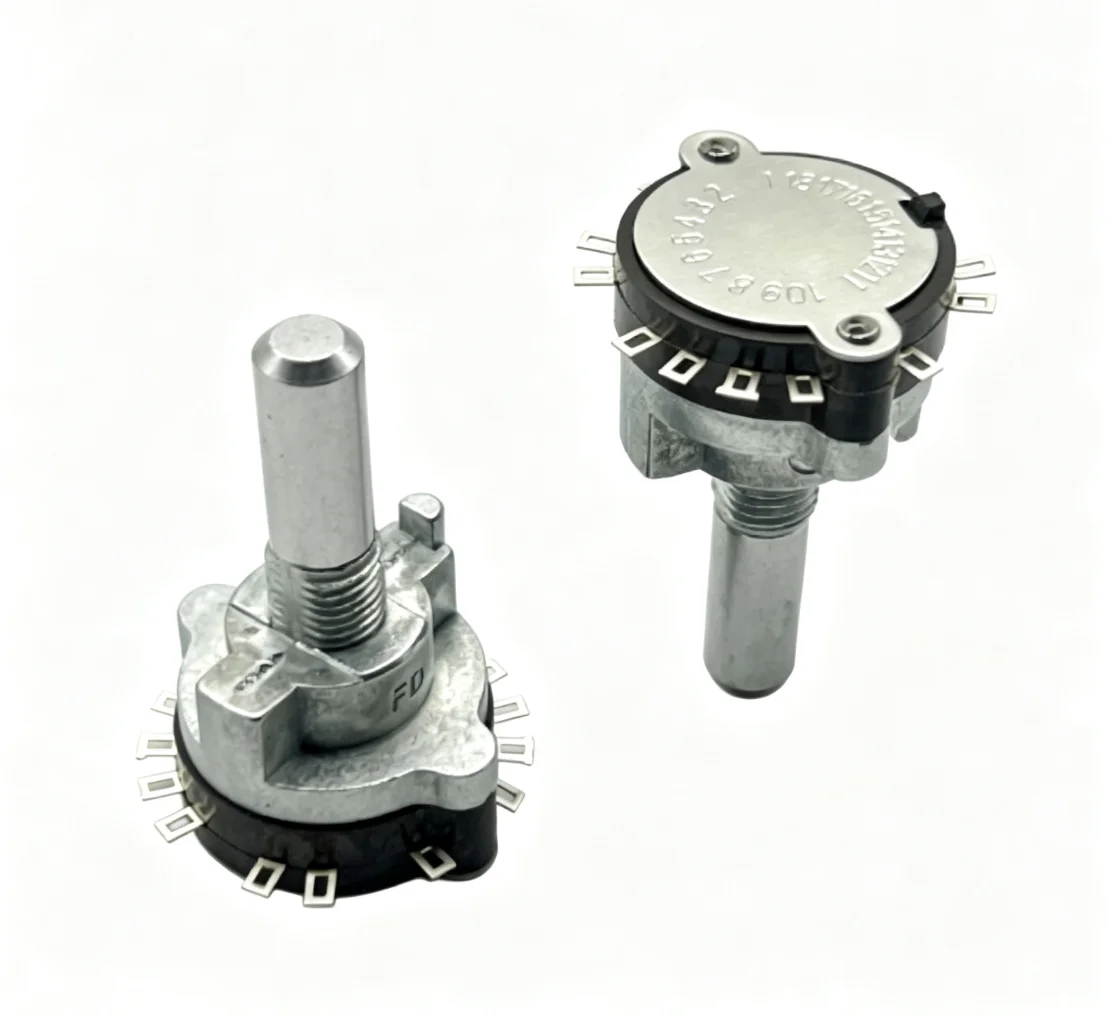 Taiwan band switch, 2-pole, 5-speed, 4-speed, 20mm long lower handle, electronic rotary switch, 1pcs
