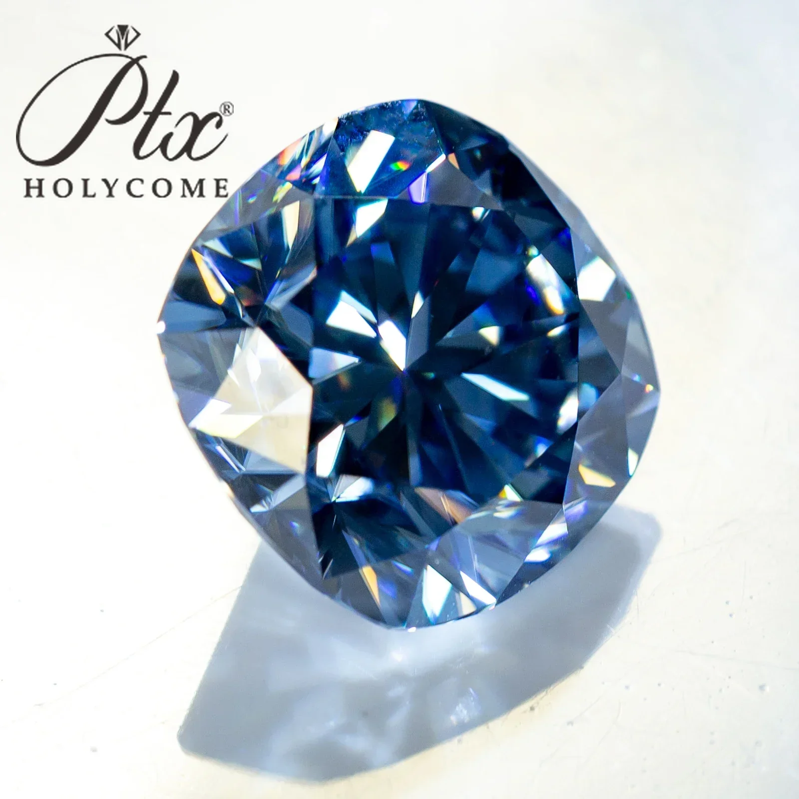 New Vivid Blue Brilliant Cut Cushion 100% Moissanite Hot Sale VVS1 Loose Stone with GRA Certificate and More Color Provided