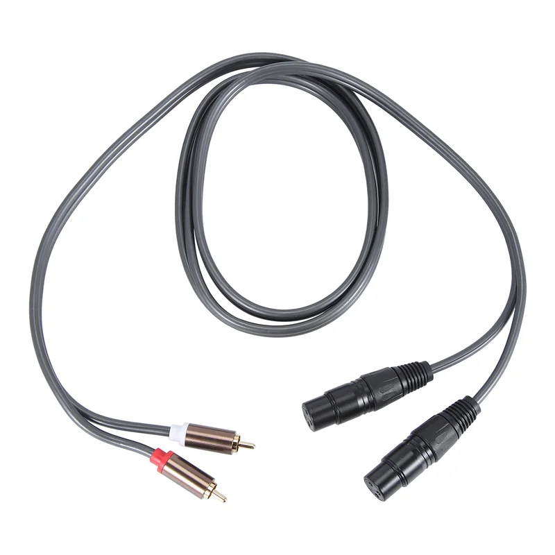AED7-Dual Female Xlr To Rca Cable,Heavy Duty 2 Xlr Female To 2 Rca Male Patch Cable Hifi Stereo Audio Connection Cable Wire