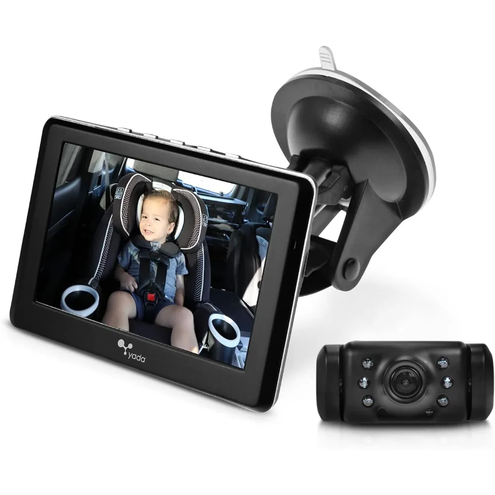 | Car Portable Baby Monitor with Night Vision Cam, Wireless Transmission, Universally Compatible, 4.3” Digital Display, Mounts