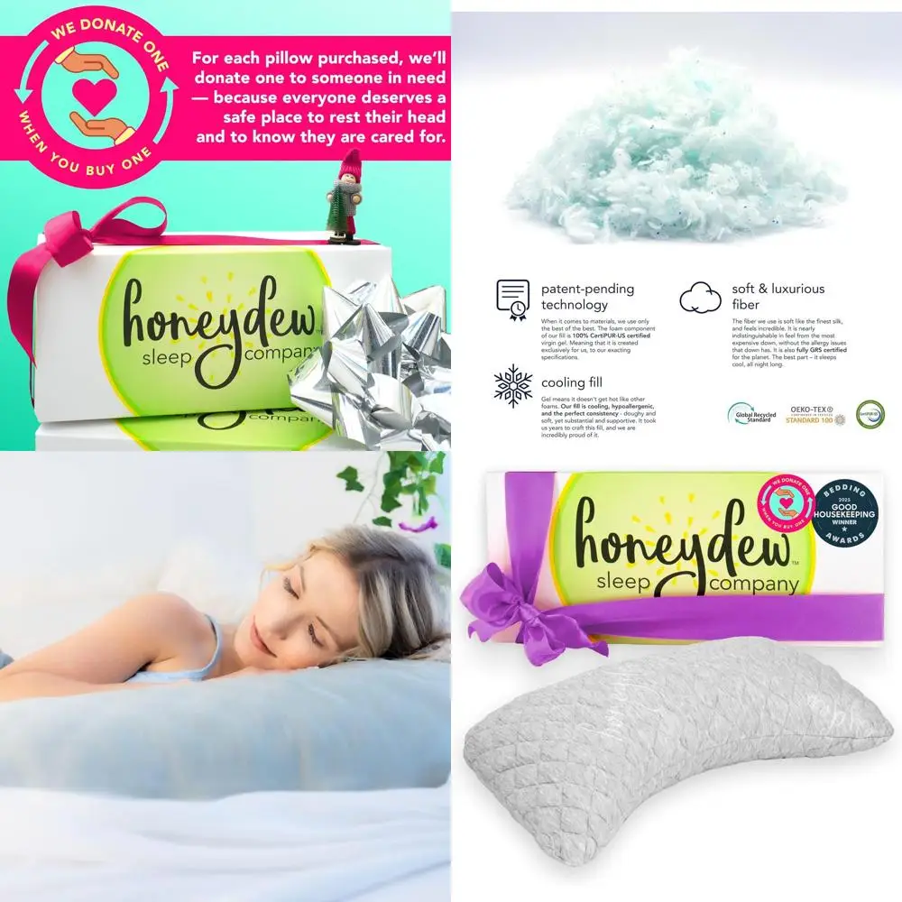 Luxury Adjustable Neck Support Pillow - Hypoallergenic Cool…