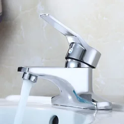 Basin Faucet Double Hole Household Basin Toilet Wash Sink Wash Basin Bathroom Hot and Cold Water Mixing Valve