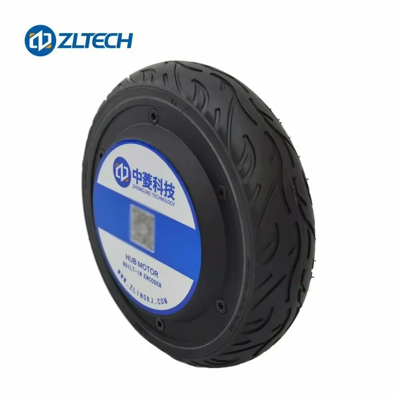 6.5 Inch High Torque 6.5 N.m Low Rpm 200 RPM Dc Automated Guided Vehicle Brushless Gearless Hub Servo Motor view 3