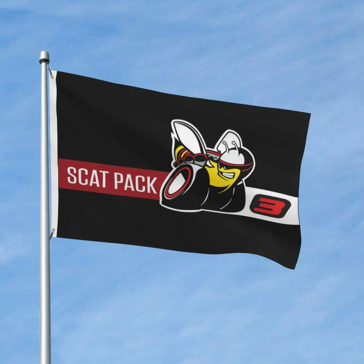 Scatpack Bee Racing Flag Double Sided Outdoor Banner All Weather Home Room Dorm Wall Decor 3x5 FT